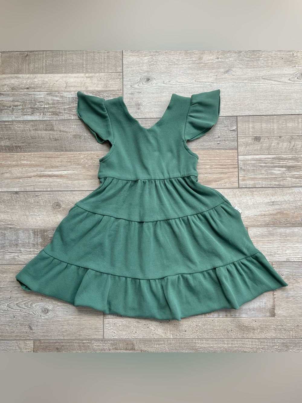 Jane + Jo Girls Janie Knit Dress in Evergreen Size 5